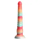 Klasické dildá - Colours Stacked dildo 23 cm - červená/zlatá