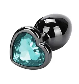 Análne šperky - BASIC X Otto kovový análny kolík s kamienkom M modrý