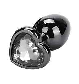 Análne šperky - BASIC X Otto kovový análny kolík s kamienkom L číry
