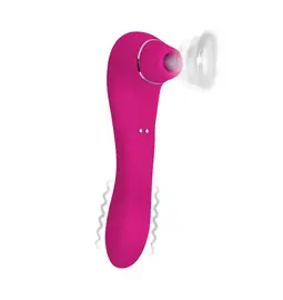 Tlakové stimulátory na klitoris - Romant Suction vibračný obojstranný stimulátor na klitoris ružový