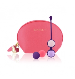 Kegelove guľôčky a vaginálny činky - Rianne S - Pussy Playballs Coral Rose Venušine guličky