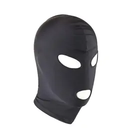 Masky, kukly a pásky cez oči - BASIC X maska na tvár s otvormi na oči a ústa čierna