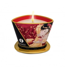 Masážne sviečky - SHUNGA - masážna sviečka s vôňou jahôd a šampanského 170 ml