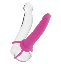 Nevibračné análne kolíky - Dual Análne Dildo - vaginálna aj análna stimulácia  naraz - ružová