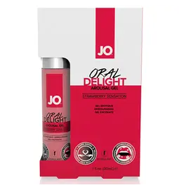 Stimulácia klitorisu a vagíny - JO Oral Delight Stimulačný gél - jahoda 30 ml
