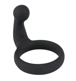 Erekčné krúžky nevibračné - Black Velvets erekčný krúžok so stimulátorom