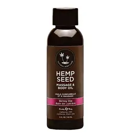 Masážne oleje - Hemp Seed masážny olej - vanilková cukrová vata 60 ml