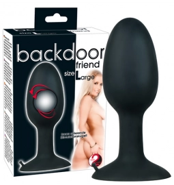 Nevibračné análne kolíky - Backdoor Friend Análny kolík s rotačnou guličkou Large