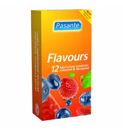 Kondómy s príchuťou - Pasante kondómy Flavours - 12 ks