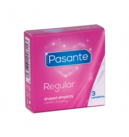 Kondómy s extra lubrikáciou - Pasante kondómy Regular - 3 ks