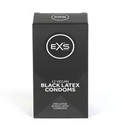 Farebné kondómy - EXS KONDÓMY ČIERNY LATEX 12 KS
