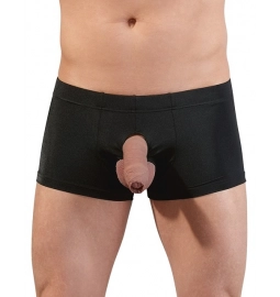 Erotická bielizeň pre mužov - Svenjoyment Pánske boxerky s otvormi vpredu - čierne - 21303001721 - L