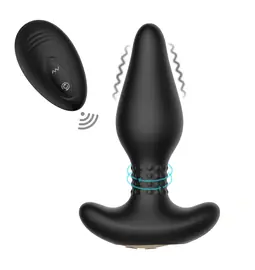 Vibračné análne kolíky - BOOM Carl vibračný análny kolík na diaľkové ovládanie čierny