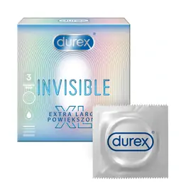 Ultra jemné a tenké kondómy - DUREX kondómy Invisible XL 3 ks