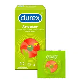 Kondómy vrúbkované a s výstupkami - DUREX kondómy Arouser 12 ks