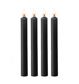 Sviečky - Ouch! SM sviečky veľké 4 ks - čierne