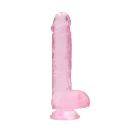 Dildá s prísavkou - Realrock gélové dildo s prísavkou 15 cm ružové