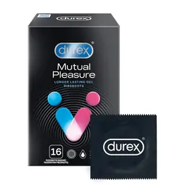 Kondómy vrúbkované a s výstupkami - DUREX kondómy Mutual Pleasure 16 ks