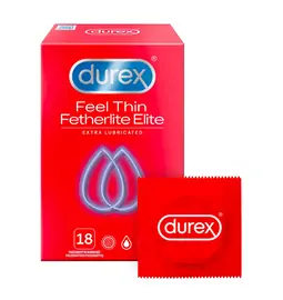 Kondómy s extra lubrikáciou - DUREX kondómy Feel Thin Fetherlite Elite Extra Lubricated 18ks