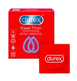 Kondómy s extra lubrikáciou - DUREX kondomy Feel Thin Fetherlite Elite Extra Lubricated 3ks