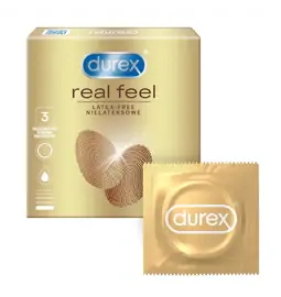 Kondómy bez latexu - Durex Real Feel kondómy 3 ks