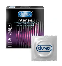 Kondómy vrúbkované a s výstupkami - Durex Intense kondómy 3 ks