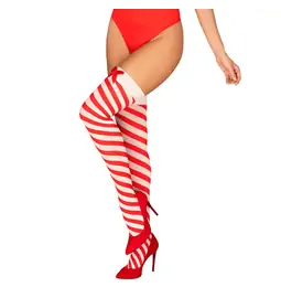 Erotické pančuchy - Obsessive Kissmas pančochy - E31108 - S/M