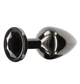 Análne šperky - Taboom Análny kolík s kamienkom M - čierny