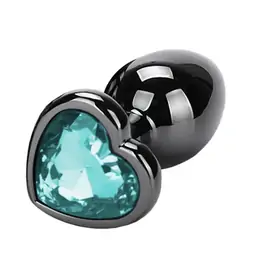 Análne šperky - BASIC X Otto kovový análny kolík s kamienkom L modrý