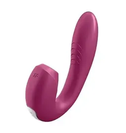 Tlakové stimulátory na klitoris - Satisfyer Sunray vibrátor a stimulátor klitorisu 2 v 1 - Berry