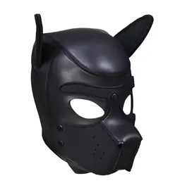Masky, kukly a pásky cez oči - OUCH! Puppy Hood maska psa čierna