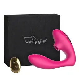 Tlakové stimulátory na klitoris - Tracy´s Dog Pro 2 vibrátor na bod G a klitoris s diaľkovým ovládaním - ružový