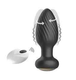 Vibračné análne kolíky - BASIC X Rotty rotačný análny kolík na diaľkové ovládanie čierny