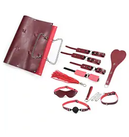 Výhodné BDSM sety - BASIC X Handbag luxusná BDSM sada červená