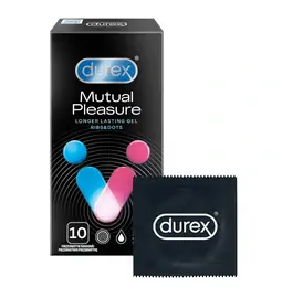 Kondómy vrúbkované a s výstupkami - Durex Mutual Pleasure kondómy 10 ks