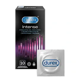 Kondómy vrúbkované a s výstupkami - Durex Intense kondómy 10 ks