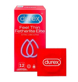 Kondómy s extra lubrikáciou - Durex kondómy Feel Thin Fetherlite Elite Extra Lubricated 12 ks