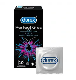 Kondómy s extra lubrikáciou - Durex kondómy Perfect Gliss 10 ks