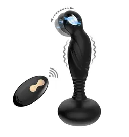 Masáž prostaty - BASIC X Ralph stimulátor prostaty s pohyblivou špičkou a elektrostimuláciou  čierny