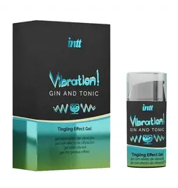 Stimulácia klitorisu a vagíny - intt Vibration! Tingling effect gel - Gin and tonic 15 ml