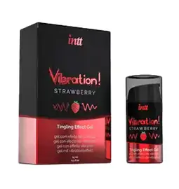 Stimulácia klitorisu a vagíny - intt Vibration! Tingling effect gel - Strawberry 15 ml