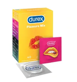 Kondómy vrúbkované a s výstupkami - DUREX Pleasure MIX kondómy 40 ks