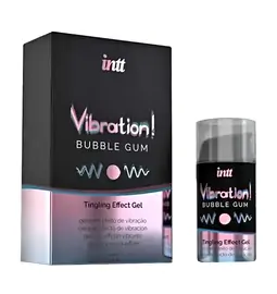 Stimulácia klitorisu a vagíny - intt Vibration! Tingling effect gel - Bubble gum 15 ml