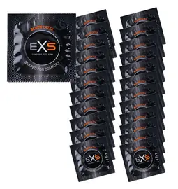 Farebné kondómy - EXS Sada kondómov Black Latex 24 ks