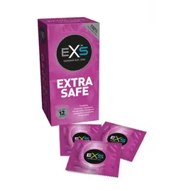 Extra bezpečné a zosilnené kondómy - EXS Extra Safe Kondómy 12 ks