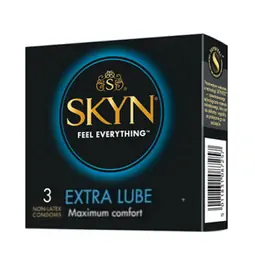 Kondómy bez latexu - SKYN kondomy Extra Lubricated 3 ks