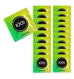 Svietiace kondómy - EXS Glow kondómy 20 ks