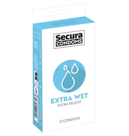 Kondómy s extra lubrikáciou - Secura kondómy Extra Wet 12 ks