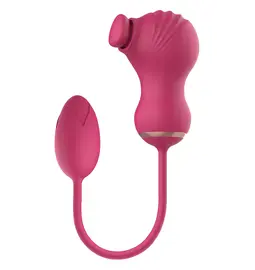 Vibrátory na klitoris - Essentials Duálny stimulátor s vibračným vajíčkom - ružový