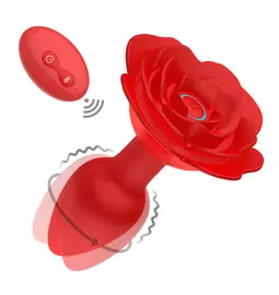 Vibračné análne kolíky - BASIC X rotačný a vibračný análny kolík červený